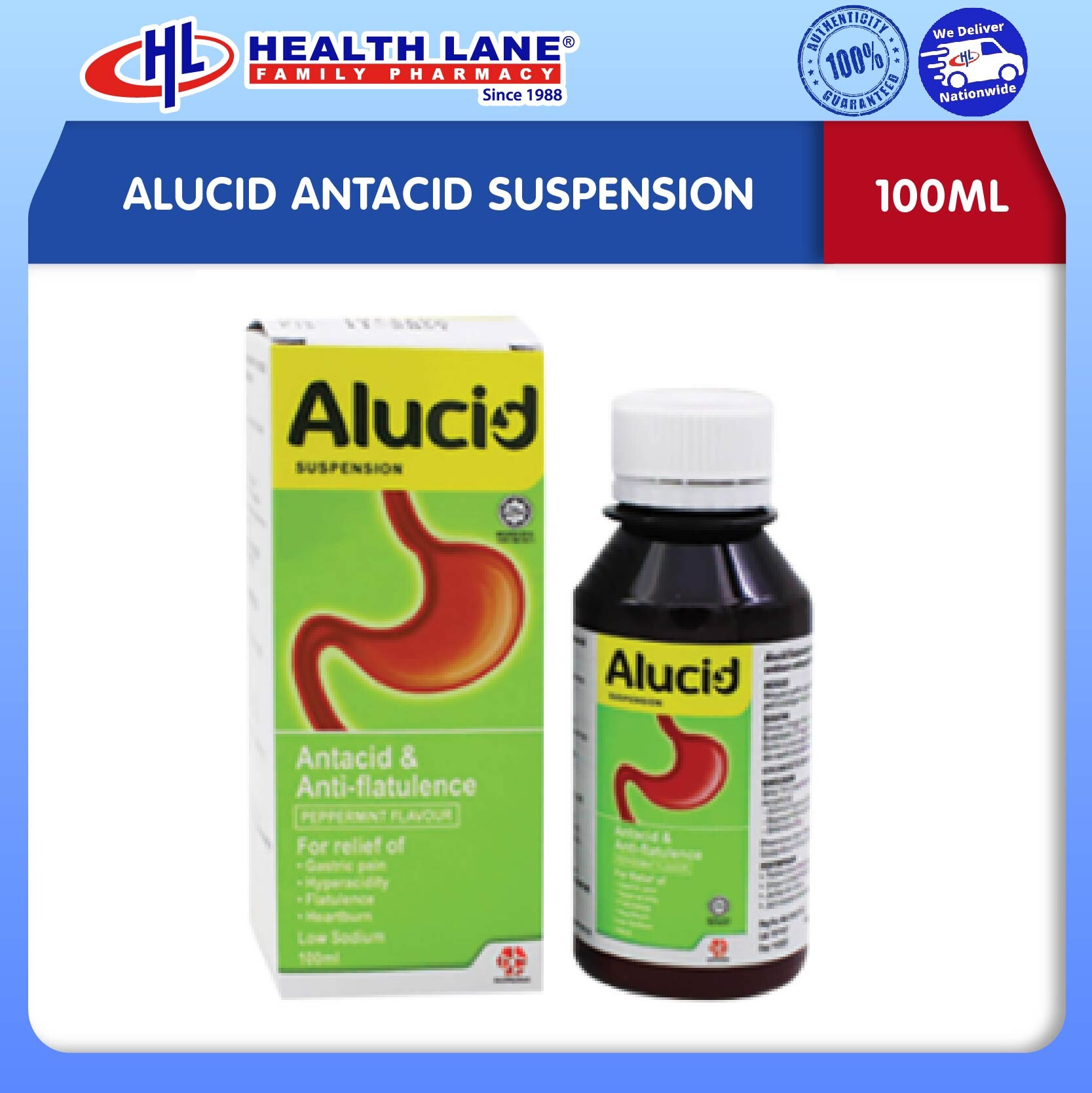 ALUCID ANTACID SUSPENSION 100ML